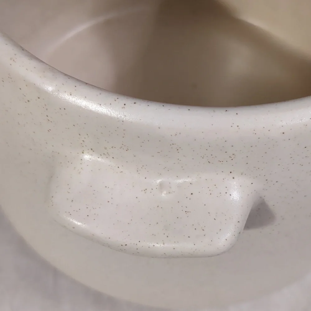 West Bend Bean Pot MCM Stoneware Ceramic With Lid Vtg Mid-Century 60s Kitsch